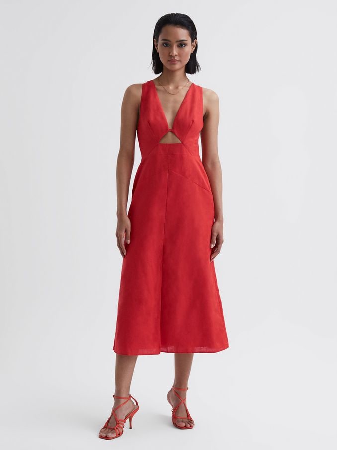 Women s Linen Sale Dresses Reiss USA