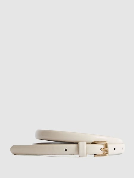 Mini Leather Belt in Off White (U16009) | €26