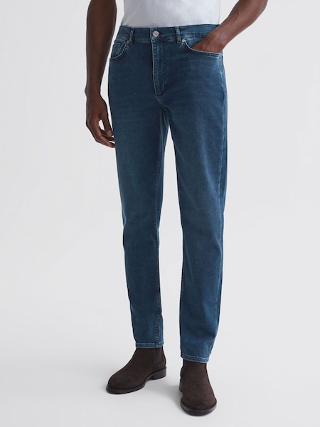 Slim Fit Jersey Jeans in Indigo (U19586) | $60