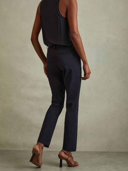 Petite Slim Fit Tailored Trousers in Navy (U36291) | CHF 140