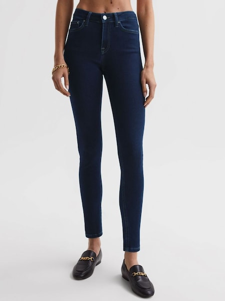 靛蓝娇小款中腰窄管牛仔裤 (U39861) | HK$750