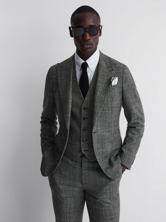 Mens black clearance wool waistcoat