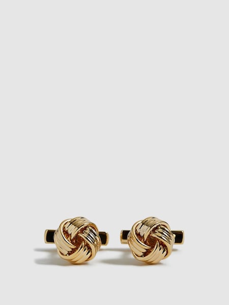 Knot Cufflinks in Gold (U70209) | HK$880