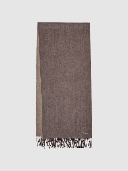Taupe sjaal van kasjmiermix (U76815) | € 95