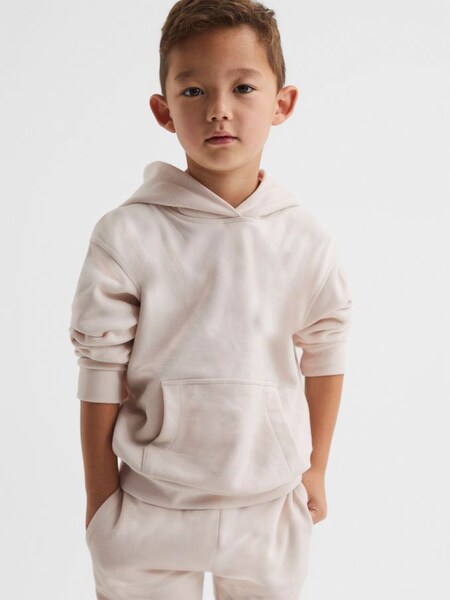 Junior Oversized Cotton Jersey Hoodie in Cream (U85123) | €21