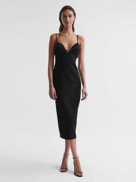 Strappy Bodycon Dress in Black (U86336) | €121