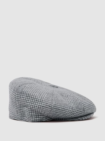 Wool Baker Boy Cap in Grey (U87544) | CHF 43