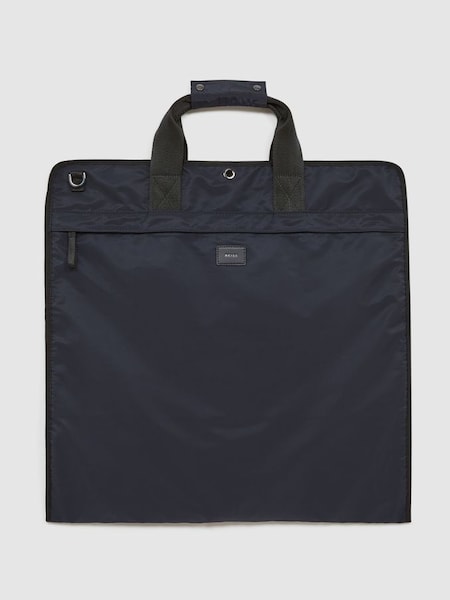 Anzugtasche aus gewebtem Nylon, Dunkel-Marineblau (U90744) | 145 €