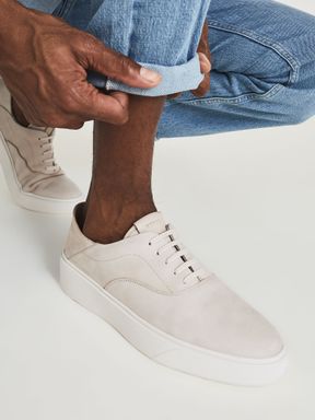Reiss Acer Nubuck Lace-Up Trainers