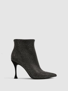 Reiss Clement Crystal Point Ankle Boots