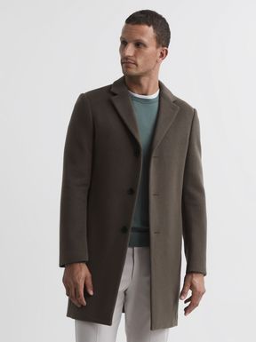 Reiss Gable Wool-blend Epsom Overcoat
