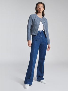 Reiss Essie Cropped Boucle Jacket