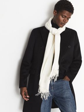 Reiss Picton Cashmere Blend Fringed Scarf