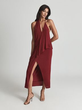 Reiss Xena Strappy Open Back Cocktail Dress