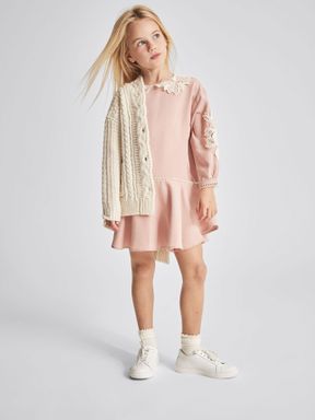 Reiss Summer Junior Cable Knit Cardigan