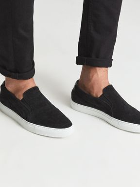 Reiss Luca Suede Slip-On Trainers
