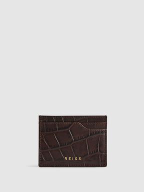 Reiss Cabot Leather Card Holder