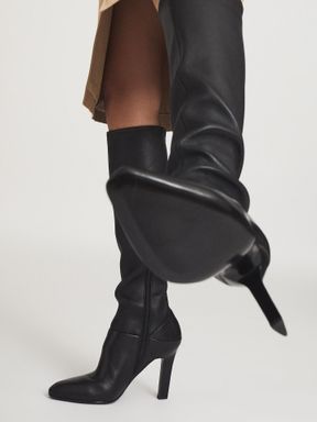 Reiss Cressida Leather Knee High Boots