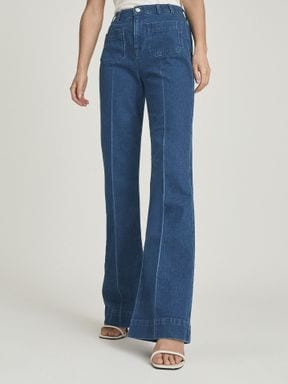 Reiss Isa High Rise Flared Jeans