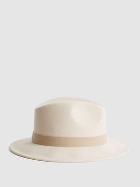 Reiss Ashbourne Wool Fedora Hat