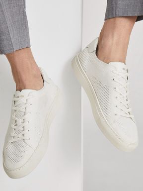 Reiss Brackley Low Top Knitted Trainers