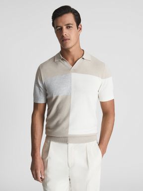 T-shirt Reiss Tondo color block à col ouvert style polo