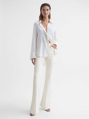 Reiss Florence High Rise Flared Trousers