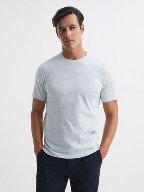 Reiss Milo Mercerised Striped Cotton T-Shirt