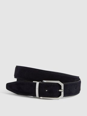 Reiss Aldwych Reversible Leather And Suede Belt