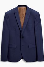 Bright Blue Skinny Two Button Suit Jacket