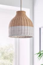 Natural Painted Rattan Woven Easy Fit Light shade