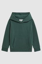 Reiss Midnight Green Alexander Junior Oversized Cotton Jersey Hoodie