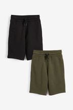 Black/Green 2 Pack Shorts (3-16yrs)