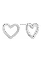 Calvin Klein Jewellery Ladies Silver Tone Minimalistic Hearts Stud Earrings