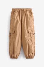Tan Brown Jersey Lined Parachute Cargo Trousers (3-16yrs)