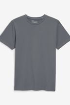Grey Charcoal Regular Fit Essential Crew Neck T-Shirt