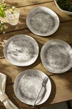 Natural Country Glazed Dinnerware Set of 4 Side Plates