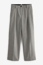 Grey Rochelle Humes Striped Wide Leg Trousers