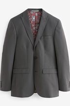 Charcoal Grey Tailored Fit Two Button Suit Jacket