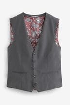 Charcoal Grey Regular Fit Waistcoat