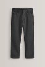 Grey Regular Waist School Formal Straight Trousers (3-17yrs)