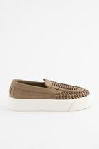 Neutral Woven Loafers