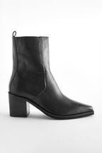 Black Forever Comfort® Point Toe Heeled Ankle Boots