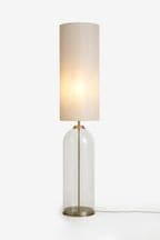 Brushed Chrome Gloucester Floor Lamp with Fabric Shade