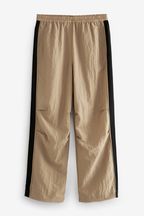 Camel/Black Side Stripe Pull On Track Pant Trousers