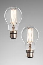 2 Pack BC 6W LED GLS Dimmable Light Bulbs
