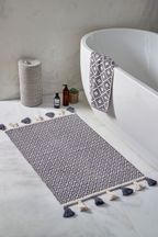 Grey Geo Bath Mat