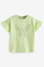 Green Crochet Butterfly T-Shirt (3mths-7yrs)