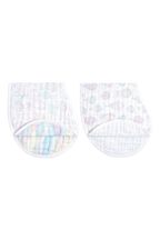 aden + anais White Organic Cotton Muslin Burpy Bibs 2 Pack