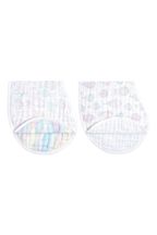 aden+anais White Organic Cotton Muslin Burpy Bibs 2 pack